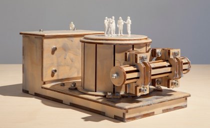 Peter Hennessey ‘The explanation (Cockpit voice recorder)’ 2014 plywood, ABS plastic and wax 17 x 34 x 20 cm Collection of the artist. Reproduced courtesy of the artist, Tolarno Galleries, Melbourne, and GAGPROJECTS/Greenaway Art Gallery, Adelaide. Photo: Andrew Curtis